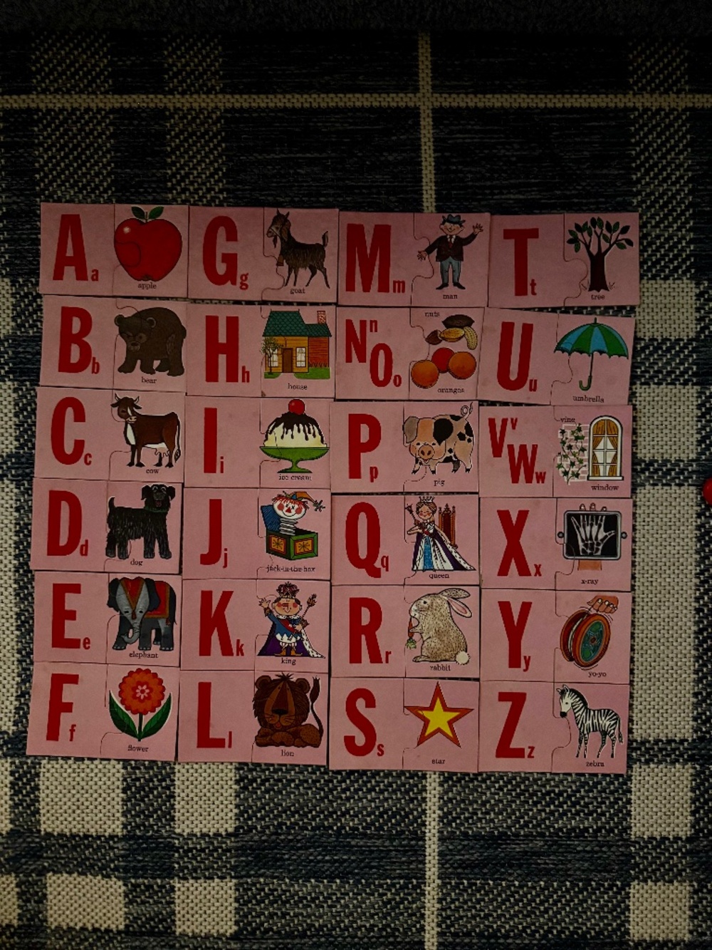 Vintage 1964 Playskool Picture Alphabet Match-Ups [Complete]
